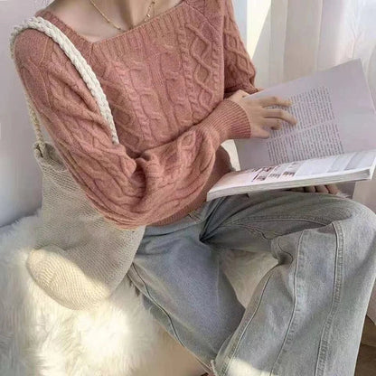 Dahlia® | Women's ribbed square collar sweater