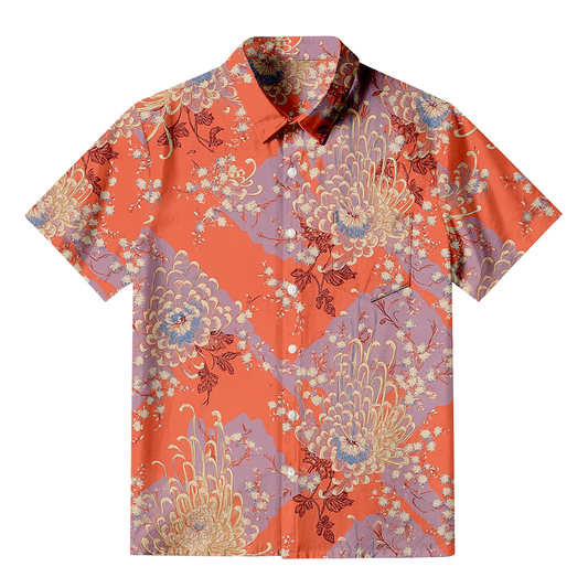 Royal Flower Button-up Shirt elevenforest