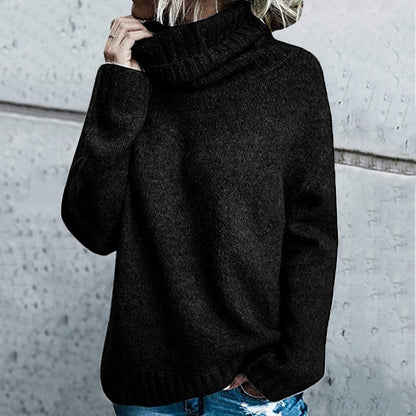 Vintage Irregular Turtleneck Long Sleeve Knitted Sweater elevenforest