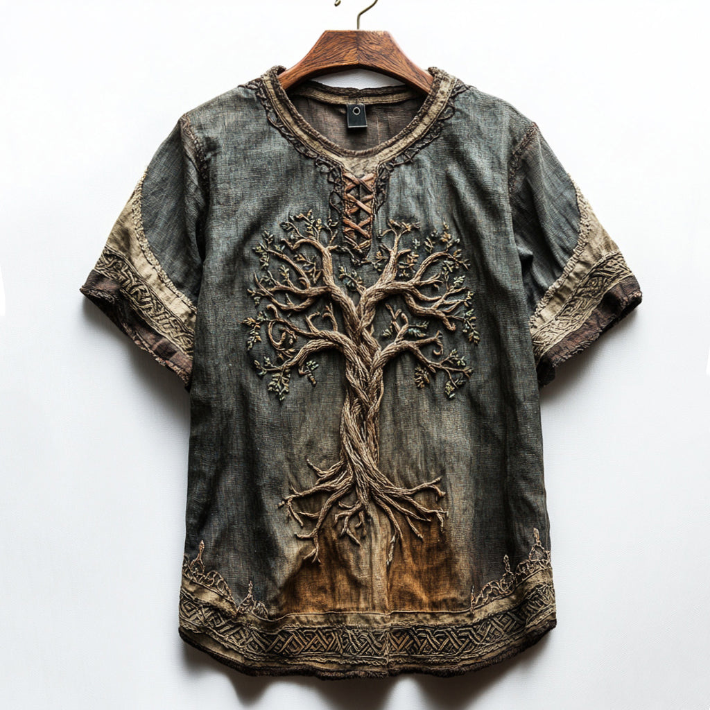 Men's Celtic Knot Tree Of Life Vintage T-shirt elevenforest