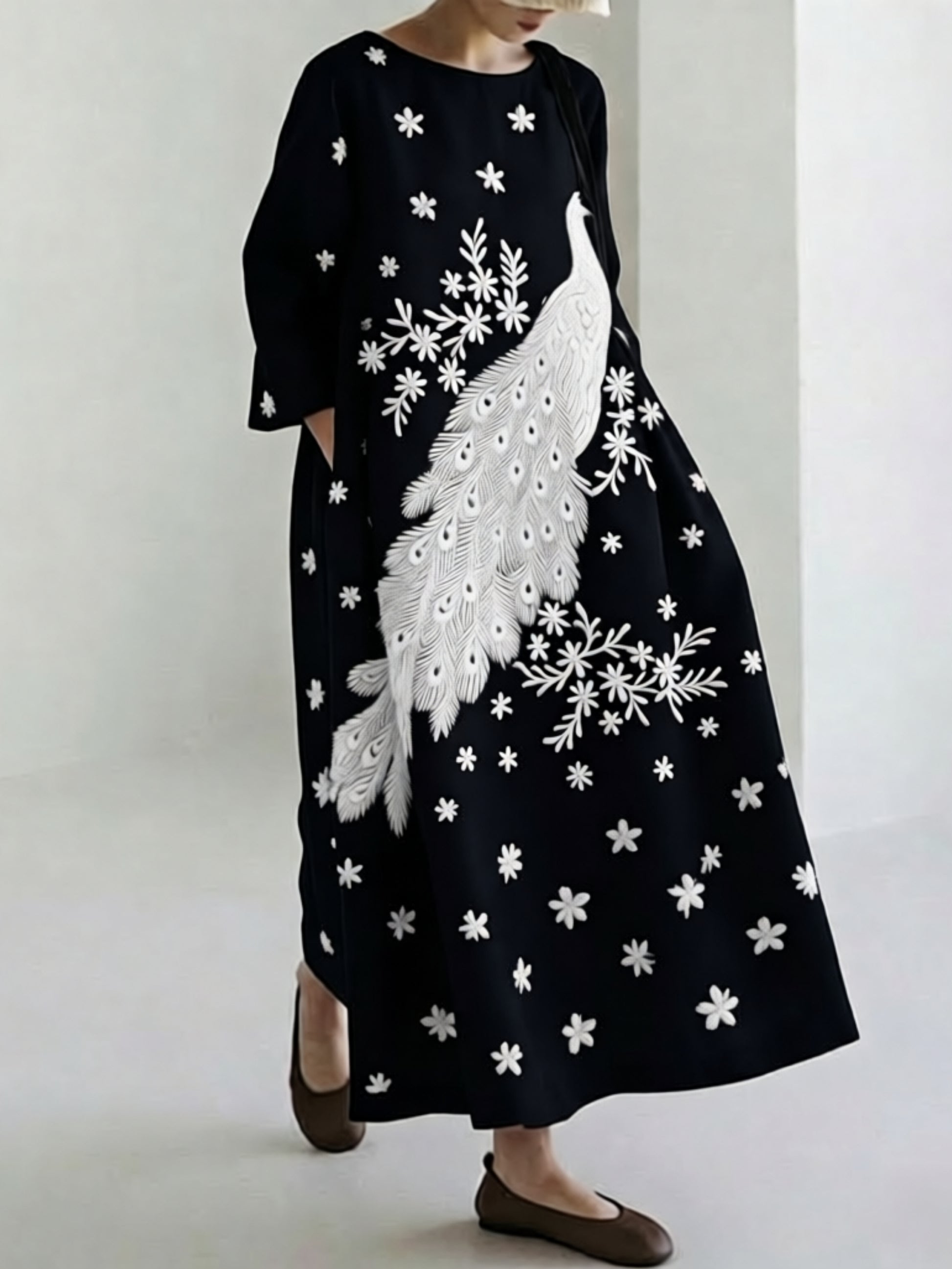 Comstylish Japanese Art Retro Leisure Linen Dress
