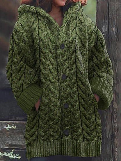 Women's Super Soft Honeycomb Aran Crew Neck Sweater elevenforest