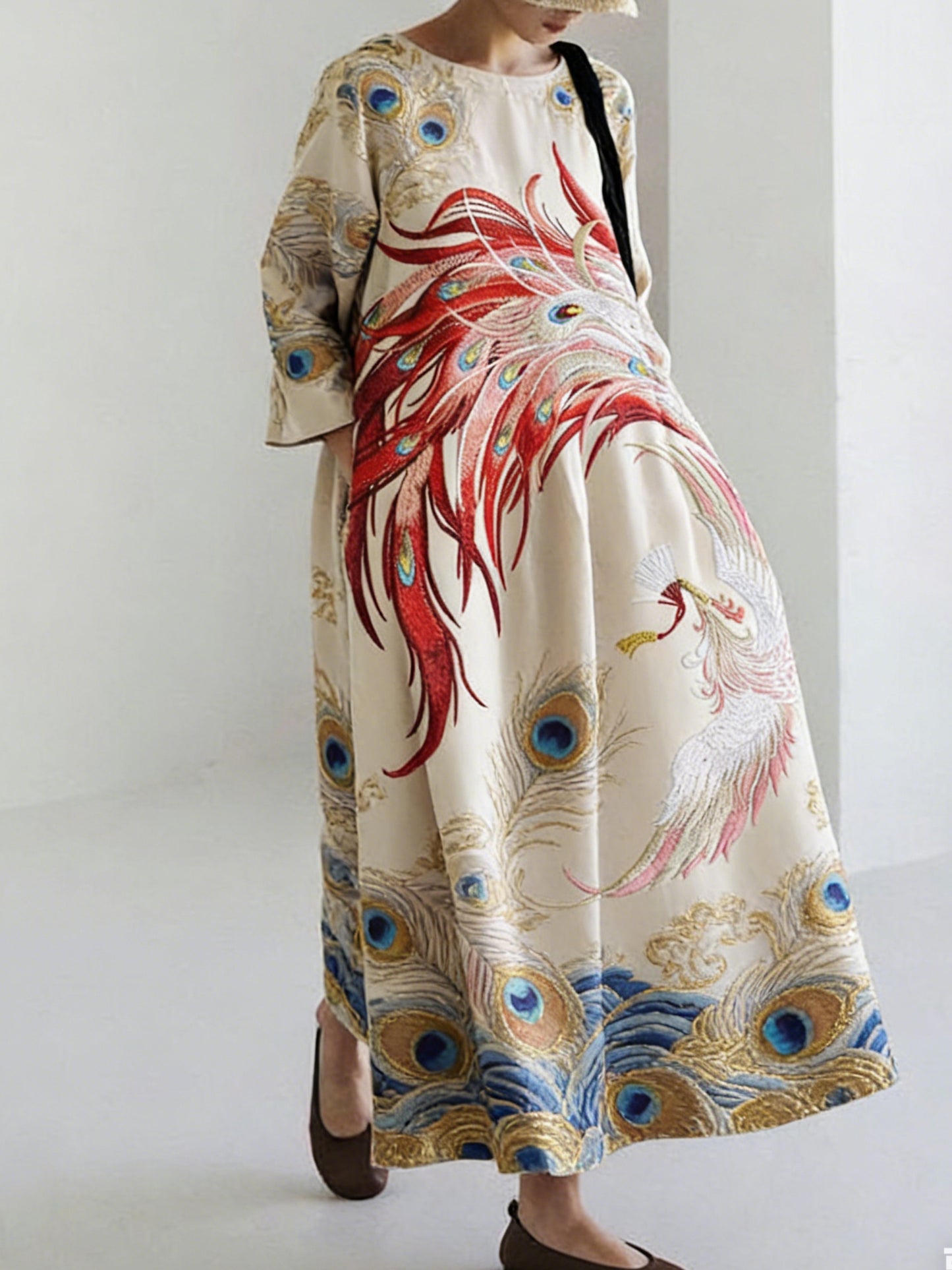 Comstylish Japanese Art Retro Leisure Linen Dress
