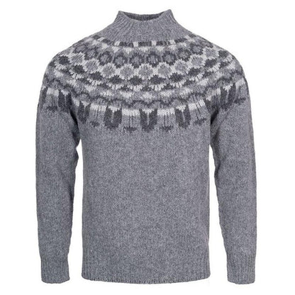 Vintage Icelandic Geometric Knitted Turtleneck Sweater elevenforest