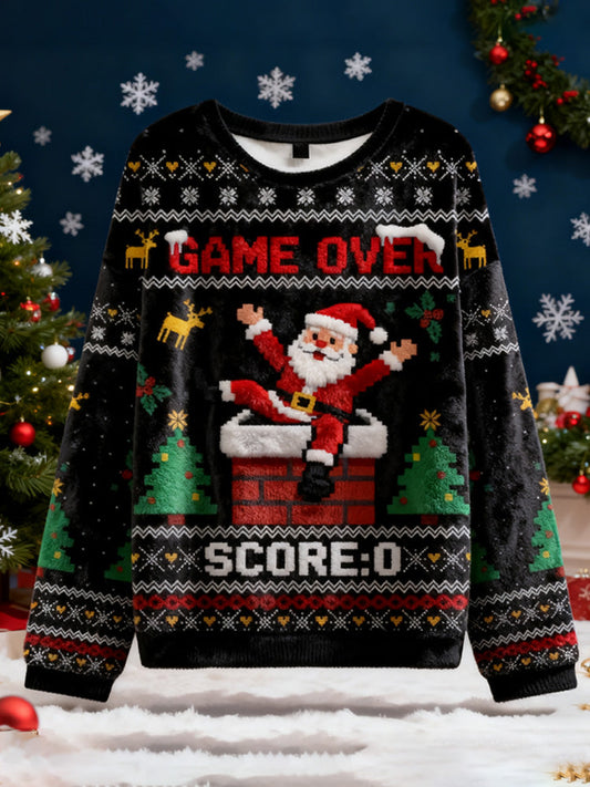 Comstylish Santa Claus Fell Into The Chimney Christmas Ugly Sweater