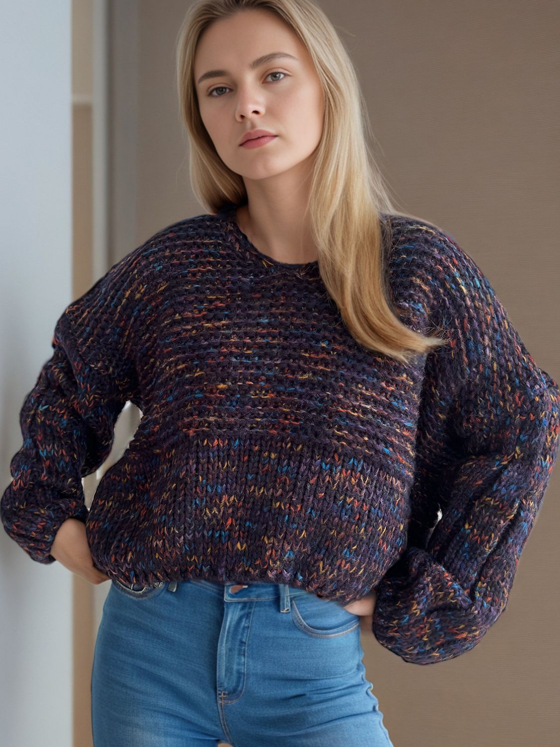 Iliana® | Long-sleeved sweater with low shoulders