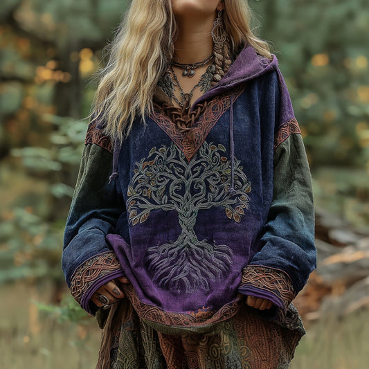 Viking Tree Of Life Celtic Knot Art Gradient Women's Comfort Hoodie elevenforest