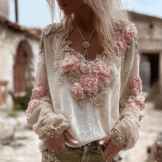 Bohemian Style Casual Vintage Long-sleeved Top elevenforest