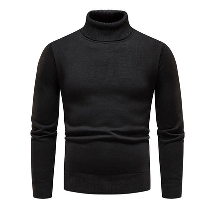 Men's Vintage Solid Knit Turtleneck Sweater elevenforest