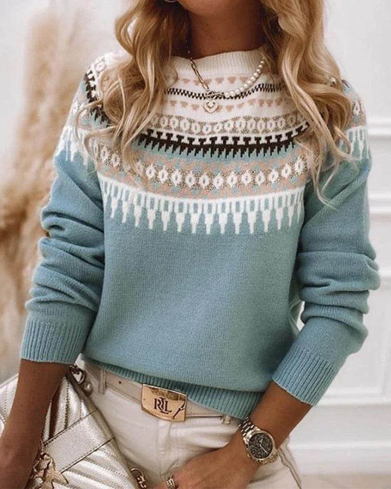 Fleur® | Printed women's sweater with long sleeves