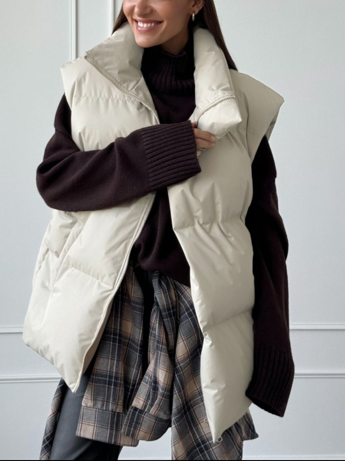 Rocio® | Zip-up turtleneck sweater