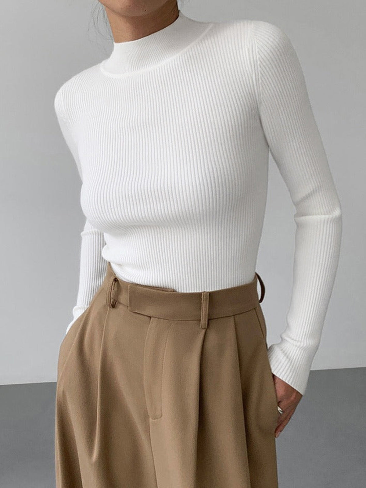 Julie® | Luxurious rib knit sweater