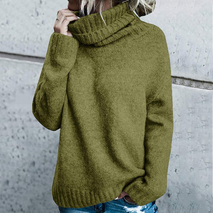 Vintage Irregular Turtleneck Long Sleeve Knitted Sweater elevenforest