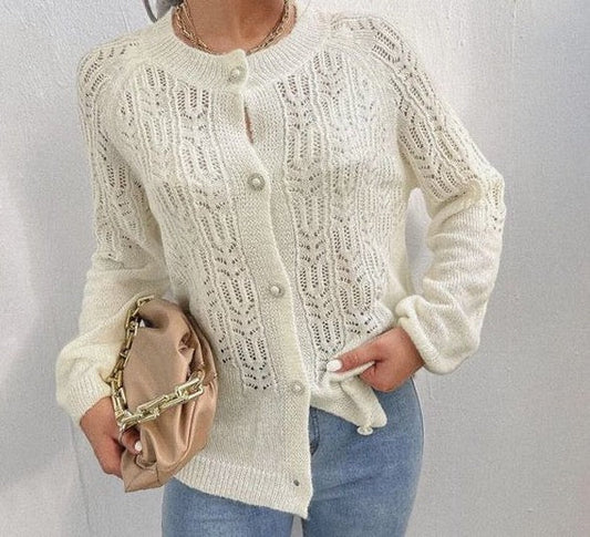Helena® | Simple and elegant plain long sleeve sweater