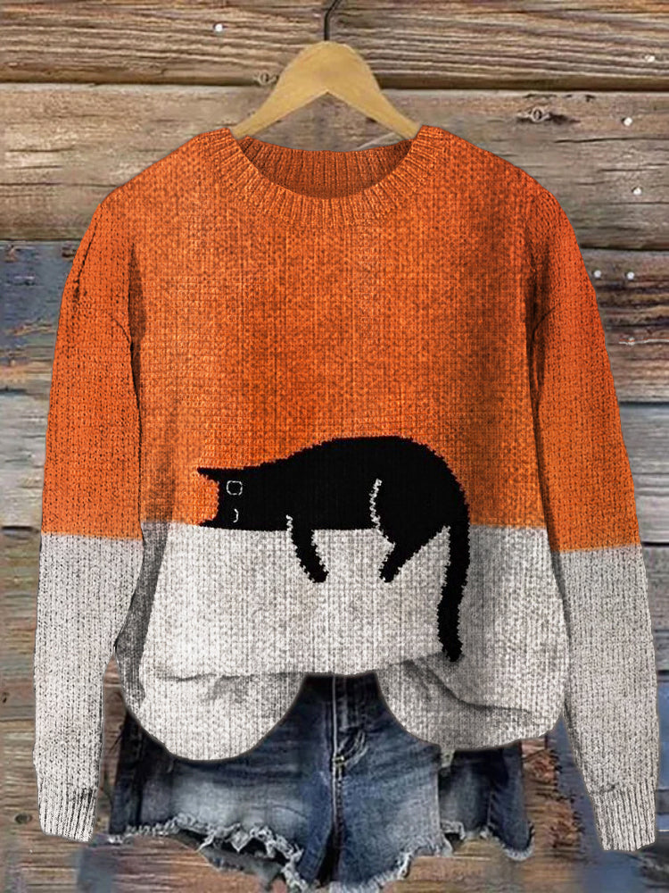 Lazy Cat Knit Cozy Sweater elevenforest