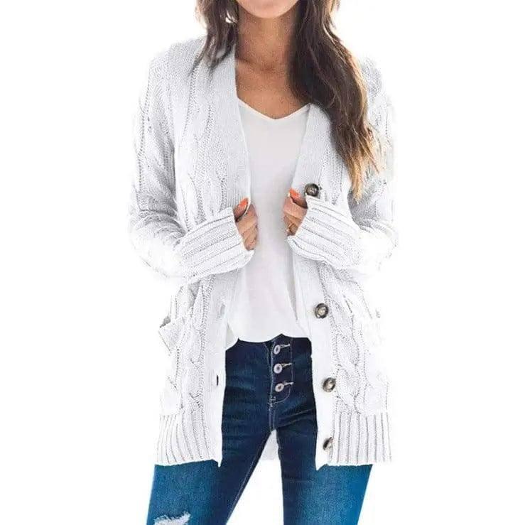 Mid-length Sweater Cardigan-11